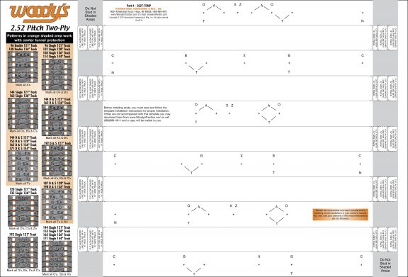 2.52 Pitch Two-Ply Tracks Template