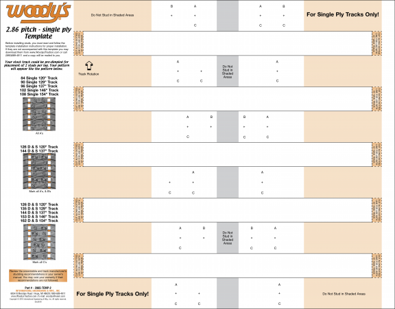 2.86 Pitch Single-Ply Track Template