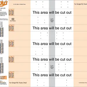 A Woody's 2.86 Pitch Single Ply Template