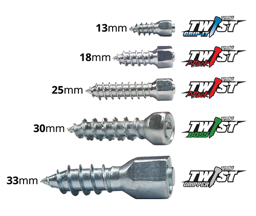 Features of Woody's Twist Screws