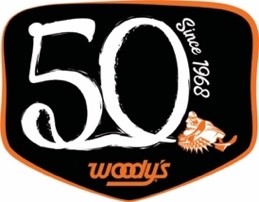Woody's 50th Anniversary Logo