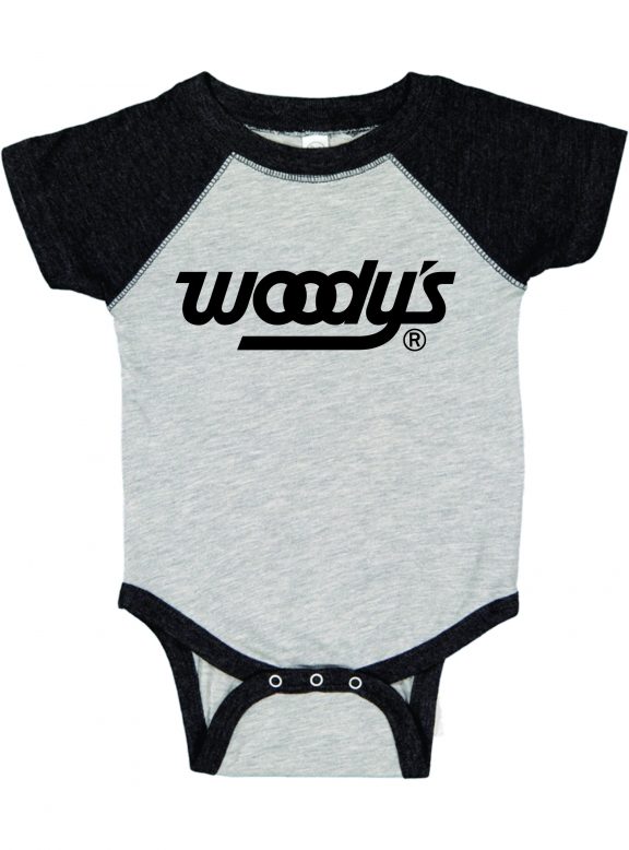 Woody's Gray Baby Onesie