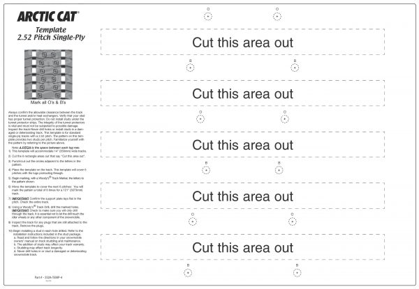 2.52 Pitch Single Ply Template